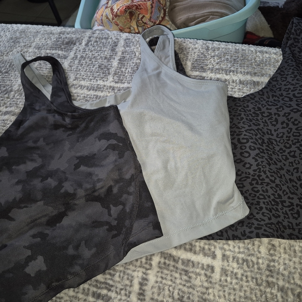 Set of Three Large Workout Crop Tops